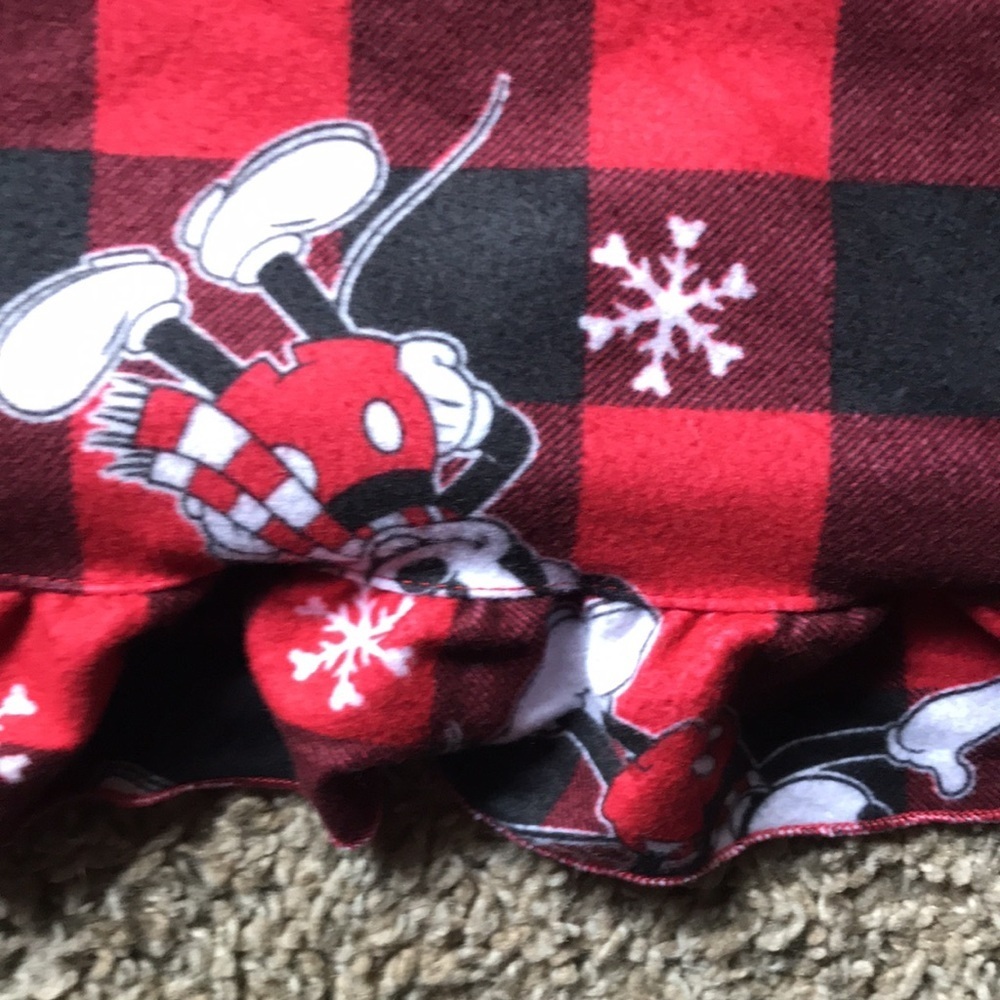 Disney Red Black Plaid Mickey Mouse Pjs Nightgown - Picture 5 of 5